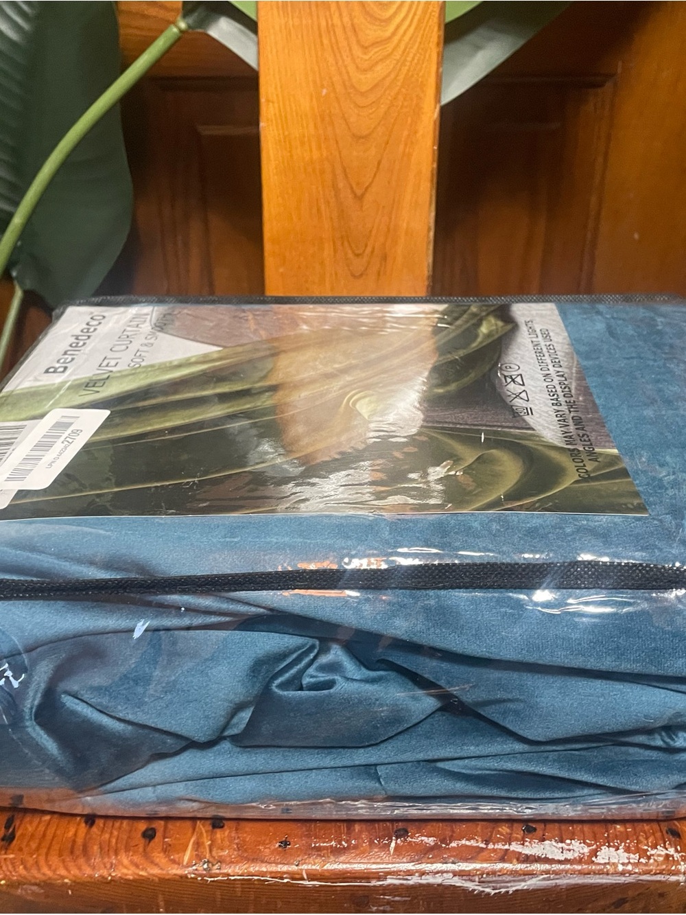 New/Sealed Benedeco Deep Teal Velvet Curtains (4 Panels)